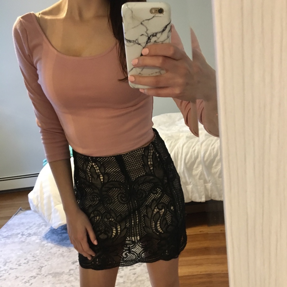 Blush crop top